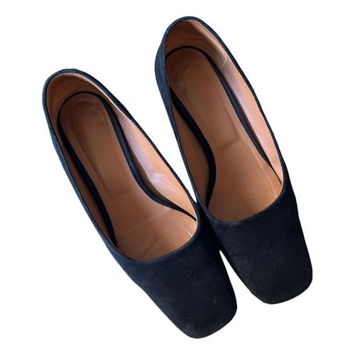 Pre-owned By Far Ballet Flats In Black