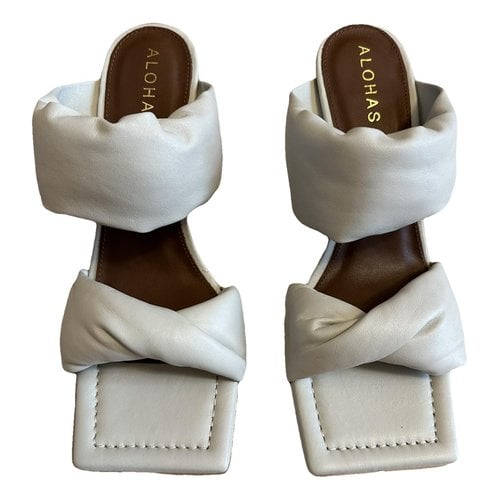 Pre-owned Alohas Leather Sandals In White