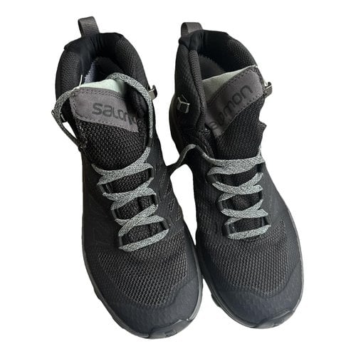 Pre-owned Salomon Cloth Boots In Black
