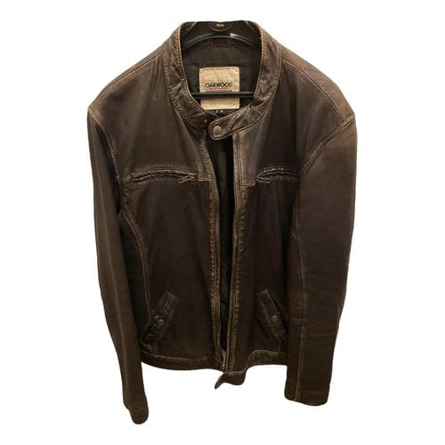 Pre-owned Oakwood Leather Jacket In Brown