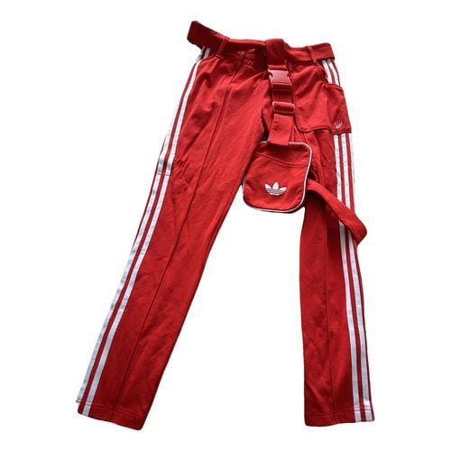Pre-owned Adidas Originals Leggings In Red