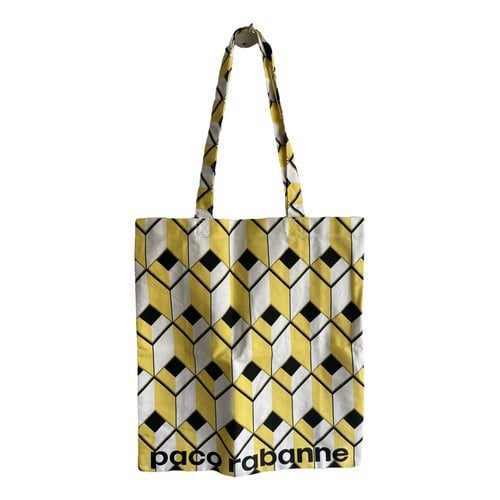 Pre-owned Paco Rabanne Tote In Yellow