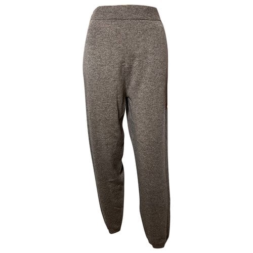 Pre-owned Max Mara Cashmere Straight Pants In Brown