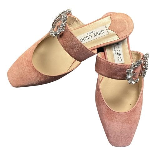 Pre-owned Jimmy Choo Ballet Flats In Pink