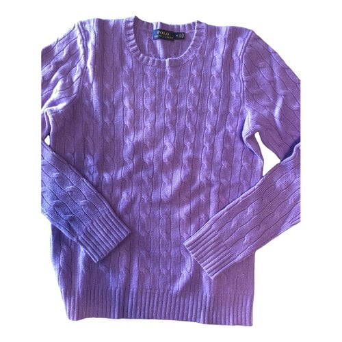 Pre-owned Polo Ralph Lauren Cashmere Jumper In Purple