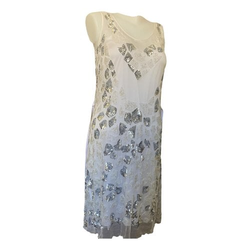 Pre-owned Blumarine Silk Mid-length Dress In White