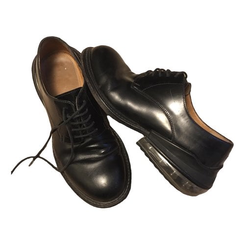 Pre-owned Maison Margiela Leather Lace Ups In Black