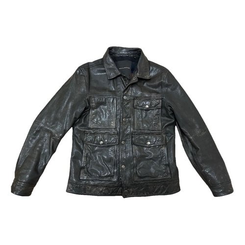 Pre-owned Deus Ex Machina Leather Jacket In Brown