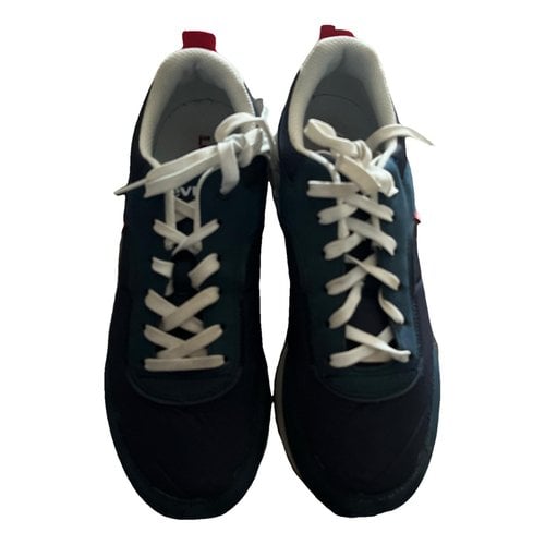 Pre-owned Levi's Leather Low Trainers In Blue