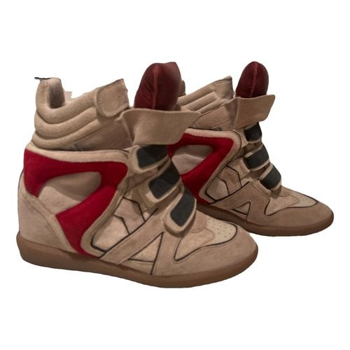 Pre-owned Isabel Marant Étoile Leather Trainers In Multicolour