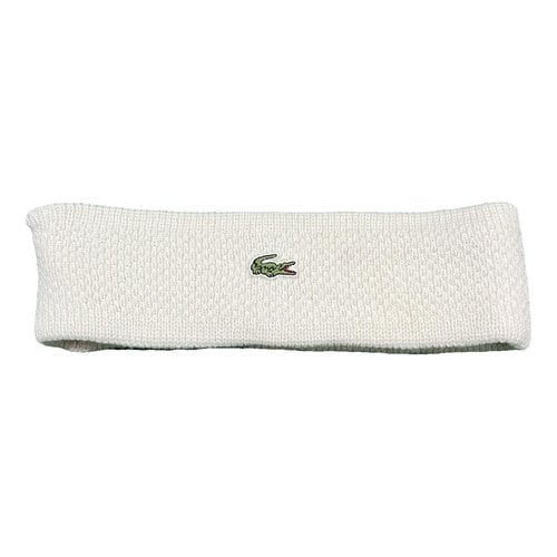 Pre-owned Lacoste Wool Hat In White