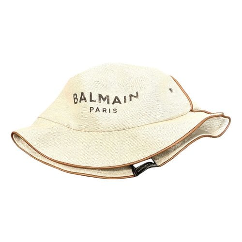 Pre-owned Balmain Hat In White