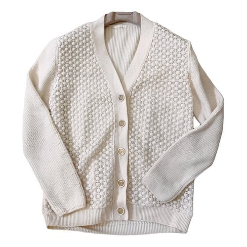 Pre-owned Chloé Wool Cardigan In White