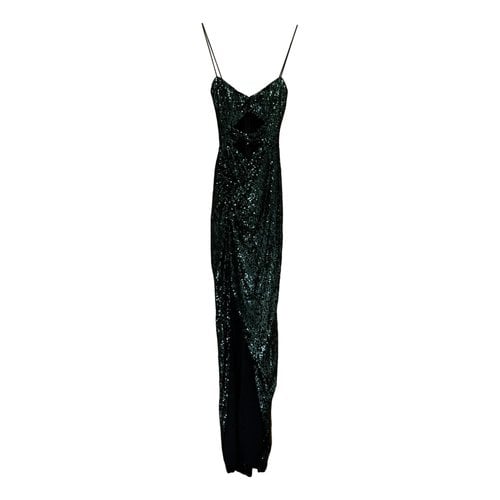 Pre-owned Nookie Glitter Maxi Dress In Green
