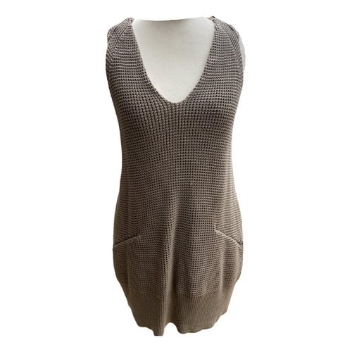 Pre-owned Bcbg Max Azria Wool Cardigan In Brown