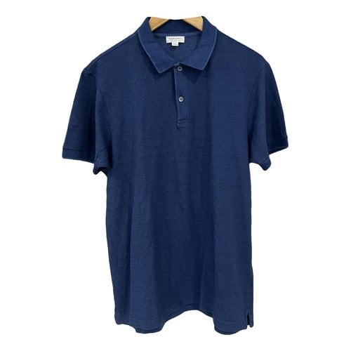 Pre-owned Sunspel Polo Shirt In Blue
