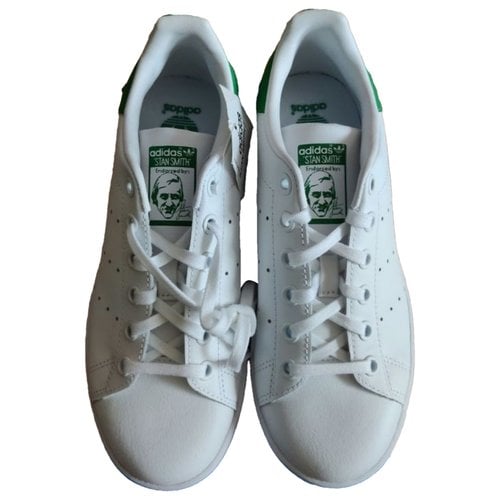 Pre-owned Adidas Originals Stan Smith Vegan Leather Trainers In White