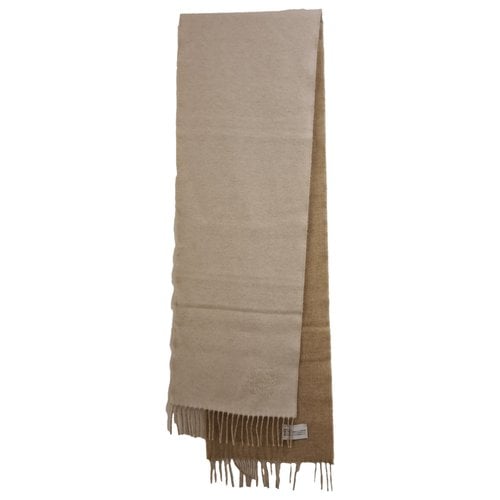 Pre-owned Loewe Cashmere Scarf In Beige