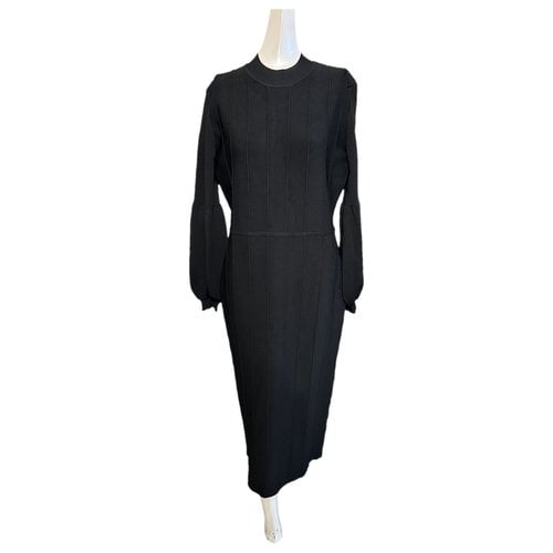 Pre-owned Lela Rose Mid-length Dress In Black