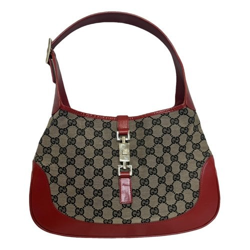 Pre-owned Gucci Jackie Vintage Leather Handbag In Red