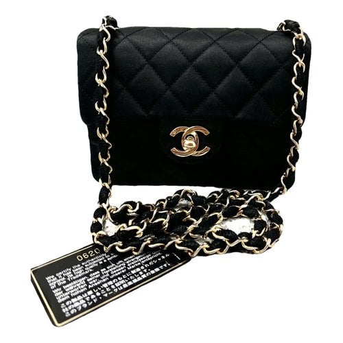 Pre-owned Chanel Timeless/classique Silk Crossbody Bag In Black