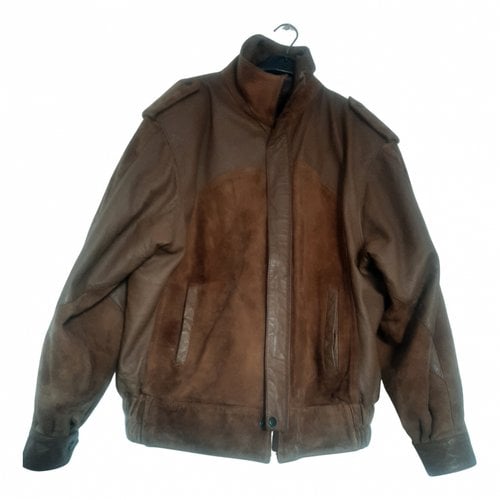 Pre-owned Saint Laurent Leather Jacket In Camel