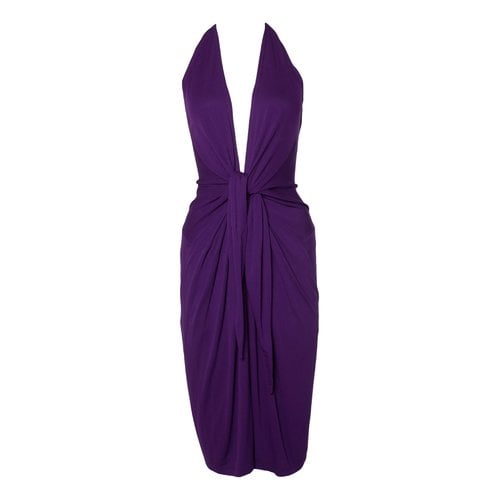 Pre-owned Donna Karan Mid-length Dress In Purple