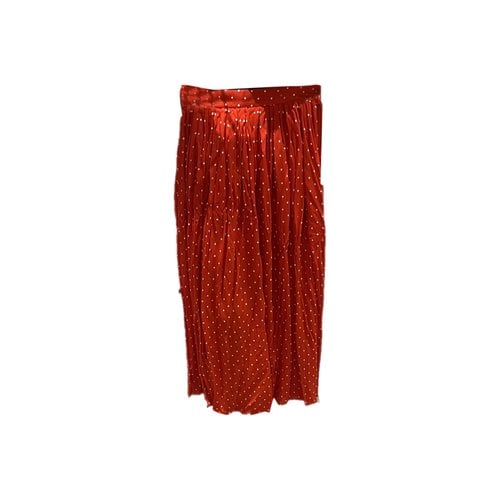 Pre-owned Celine Maxi Skirt In Red