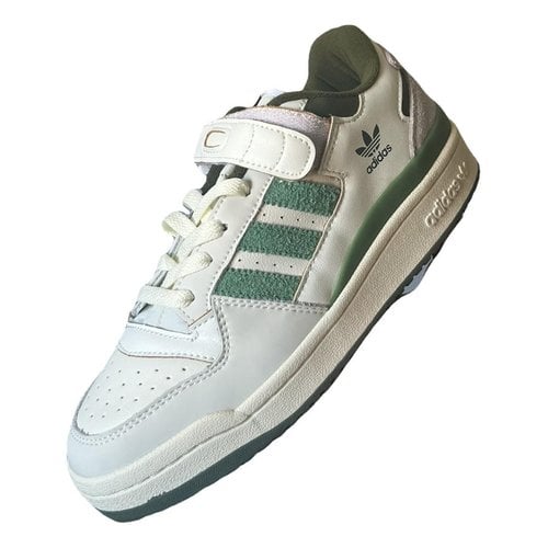 Pre-owned Adidas Originals Forum 84 Leather Trainers In Green