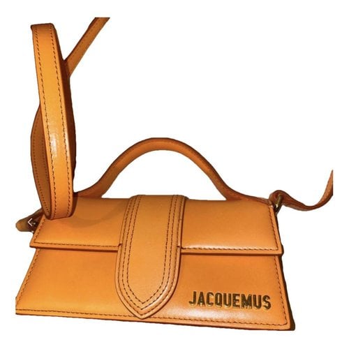 Pre-owned Jacquemus Le Bambino Leather Crossbody Bag In Orange