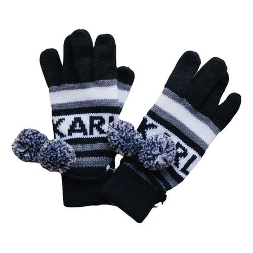 Pre-owned Karl Lagerfeld Gloves In Black