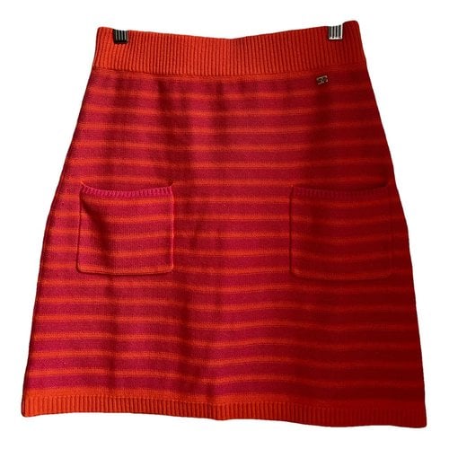 Pre-owned Sonia Rykiel Cashmere Mini Skirt In Pink