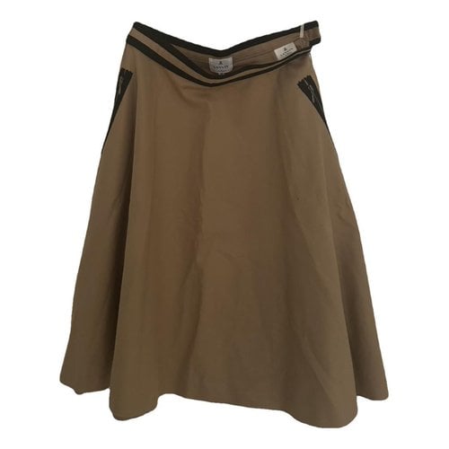 Pre-owned Lanvin Mini Skirt In Beige