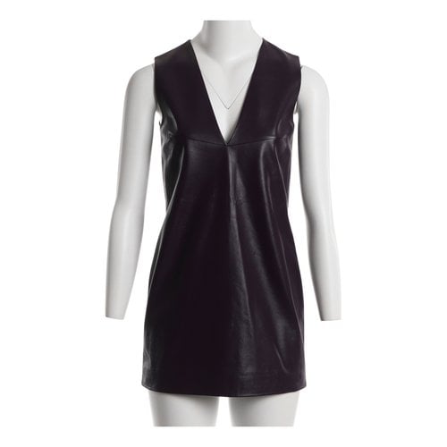 Pre-owned Christopher Kane Leather Mini Dress In Purple