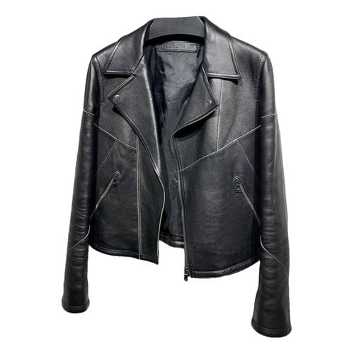 Pre-owned Neil Barrett Leather Biker Jacket In Black
