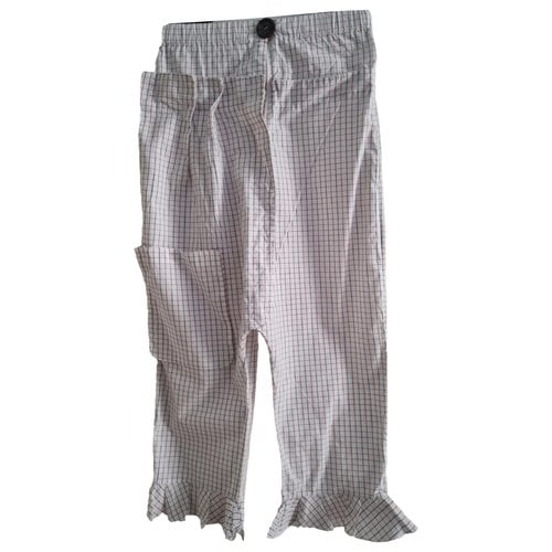 Pre-owned A.w.a.k.e. Large Pants In White