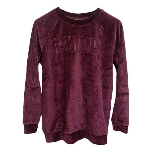 Pre-owned Puma Sweatshirt In Burgundy