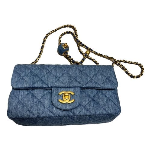 Pre-owned Chanel Timeless/classique Crossbody Bag In Blue