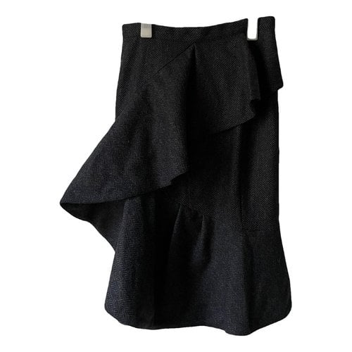 Pre-owned Burberry Wool Mid-length Skirt In Anthracite