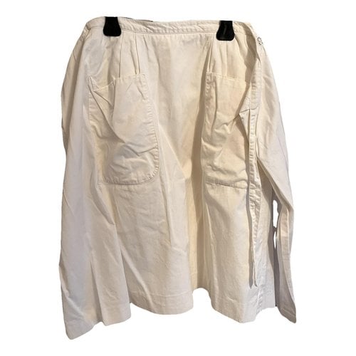 Pre-owned Valentino Mid-length Skirt In White