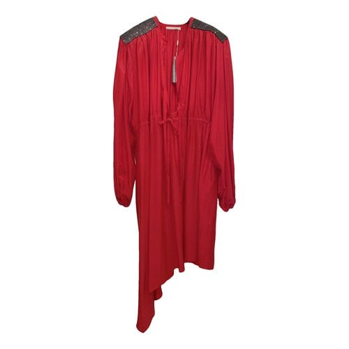 Pre-owned Christopher Kane Silk Mid-length Dress In Red