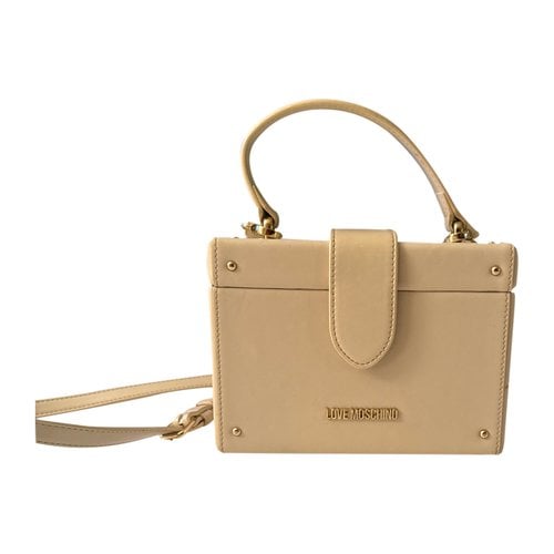 Pre-owned Moschino Love Leather Handbag In White