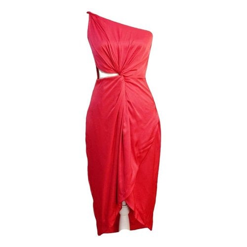 Pre-owned Amur Mid-length Dress In Pink