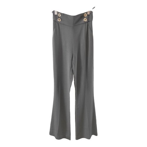 Pre-owned Elisabetta Franchi Trousers In Black