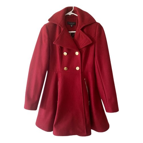 Pre-owned Laundry By Shelli Segal Wool Coat In Burgundy