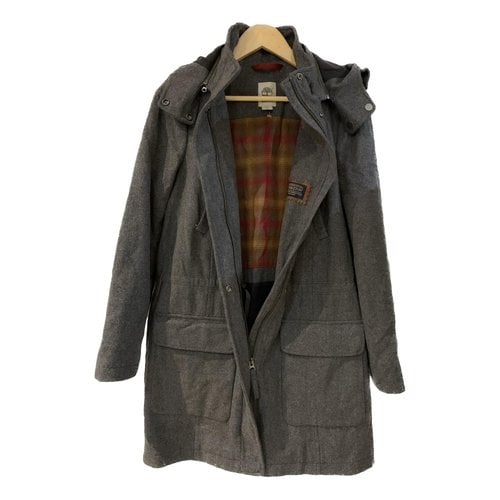 Pre-owned Timberland Wool Coat In Grey