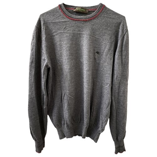 Pre-owned Etro Wool Pull In Grey