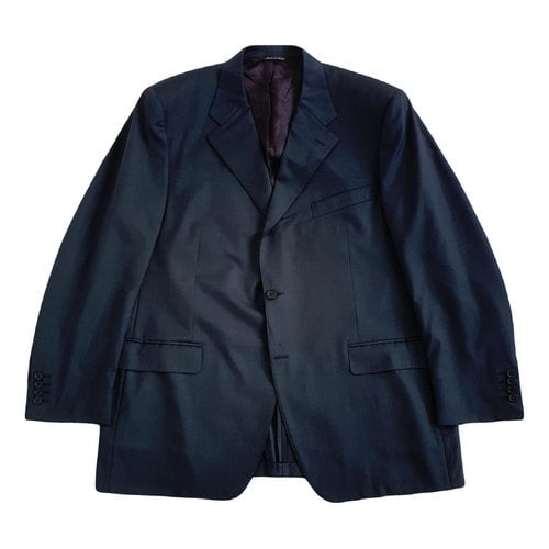 Pre-owned Canali Wool Jacket In Navy