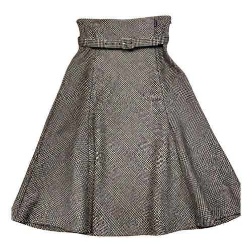 Pre-owned Moncler Wool Mid-length Skirt In Brown