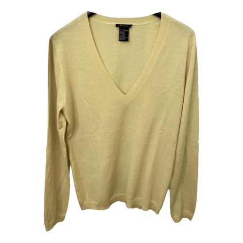 Pre-owned Theory Cashmere Jumper In Yellow
